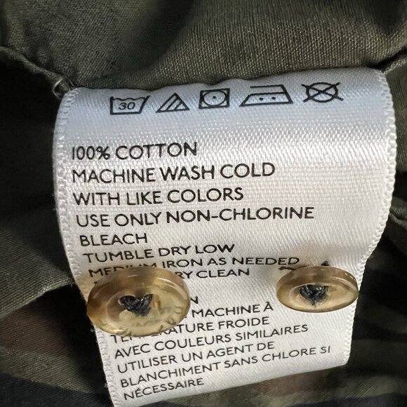 Anthropologie Your Neighbor Zebra Camo Button Up Shirt Cotton Size XS - Picture 6 of 7